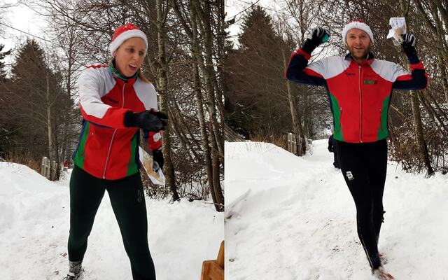 Vinnernissene Sofie Johansson og Ove Haugereid. (Foto: Stein Arne Negård)