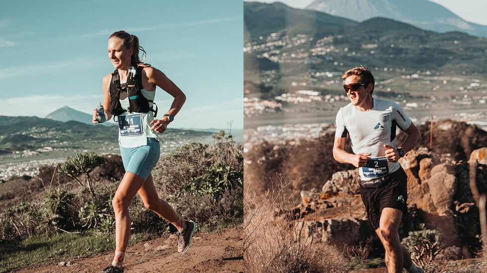 Både Sylvia Nordskar og Anders Kjærevik hadde ei opplevelsesrik helg med gode resultater på Tenerife. (Foto: Canarias Anaga Marathon)