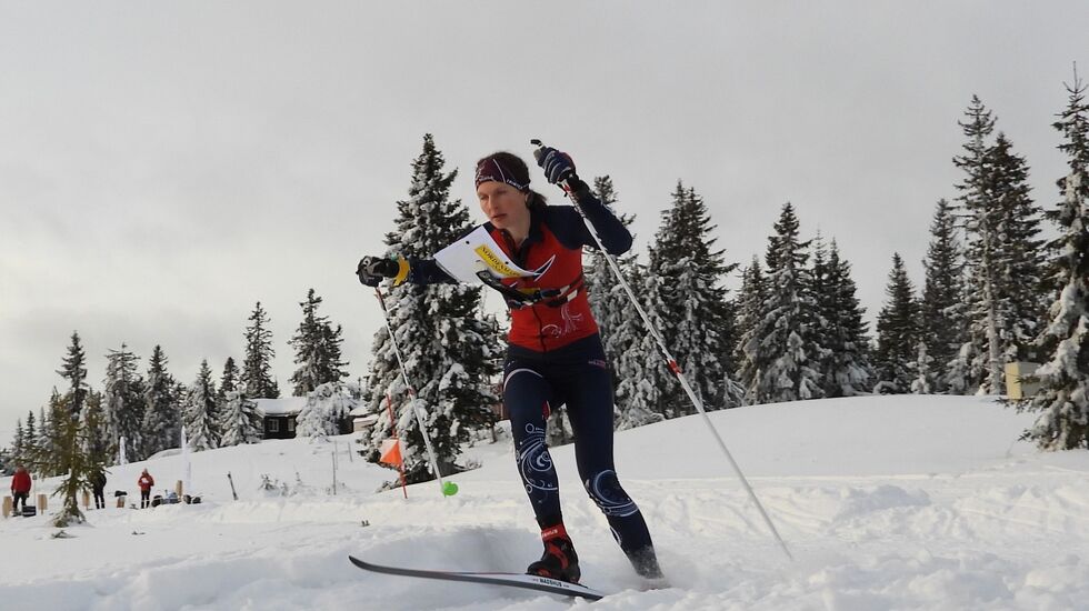 Anna Ulvensøen da hun vant mellomdistansen på Sjusjøen i desember. (Foto: Stein Arne Negård)