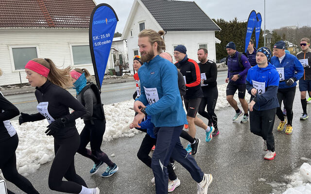 Totalt 48 deltok i det første løpet i Kondiskarusellen i Kristiansand. (Alle foto: Kristiansand Løpeklubb)