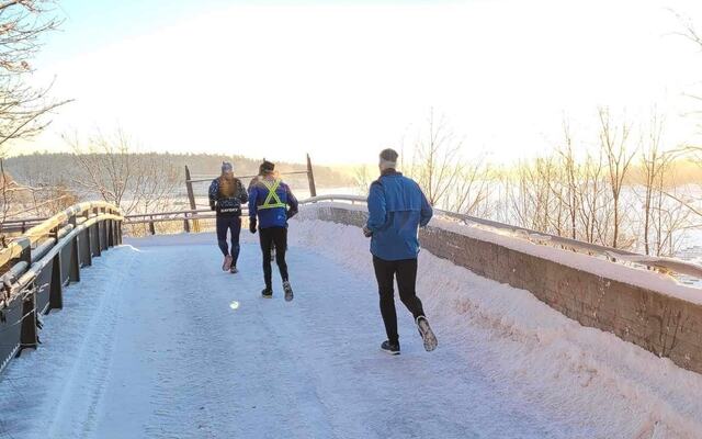 På snøføre fra start i Sandvika. (Arrangørfoto)
