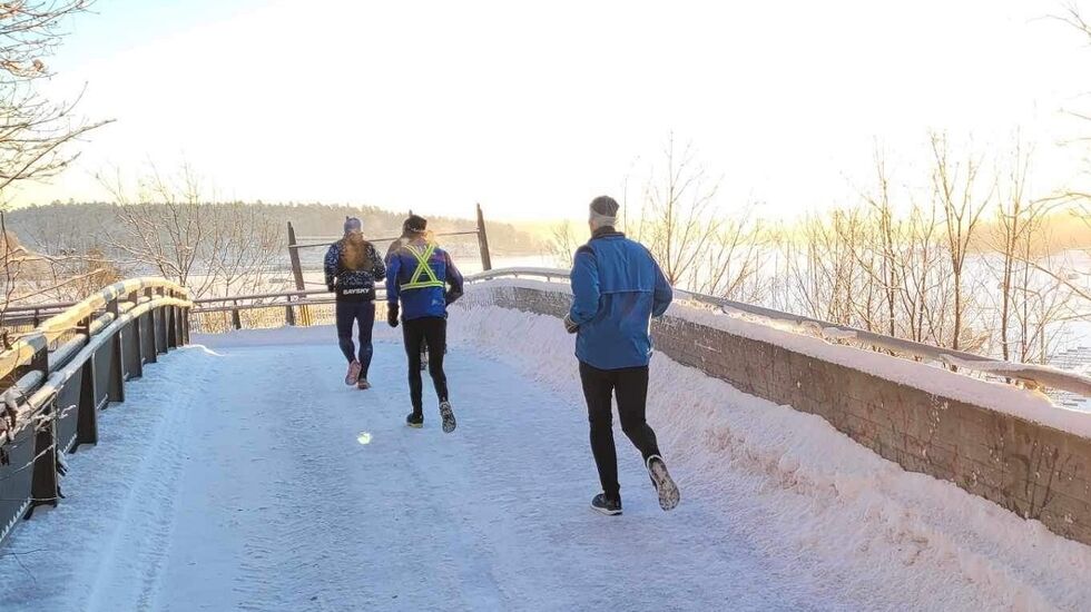 På snøføre fra start i Sandvika. (Arrangørfoto)