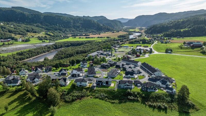 Oversiktsbilde fra Hovin i Melhus kommune