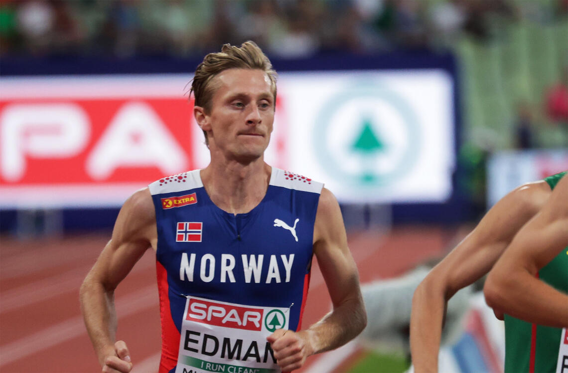 Ferdinand Kvan Edman er en av de litt mindre kjente norske løperne som likevel er så god at han var blant de 30 raskeste i Europa på en mellom- eller langdistanse i 2023. Faktisk var han femte best på 3000 m. (Foto: Arne Dag Myking) 