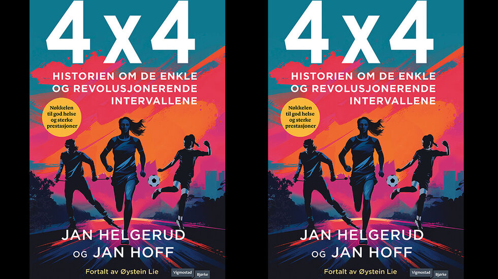 I denne boka kan du lese historien om de to professorene Jan Helgerud og Jan Hoff og deres velkjente 4 x 4-intervaller. (Foto: Vigmostad & Bjørke)