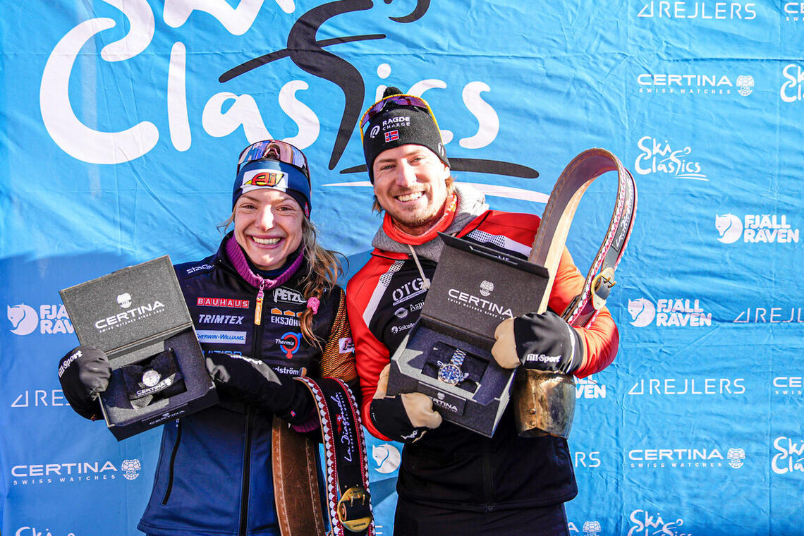 Magni Smedås og Kasper Stadaas vant dagens Ski Classics La Diagonela i Sveits. (Foto: www.nordicfocus.com. © Barbieri/NordicFocus).