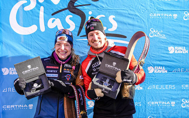 Magni Smedås og Kasper Stadaas vant dagens Ski Classics La Diagonela i Sveits. (Foto: www.nordicfocus.com. © Barbieri/NordicFocus).