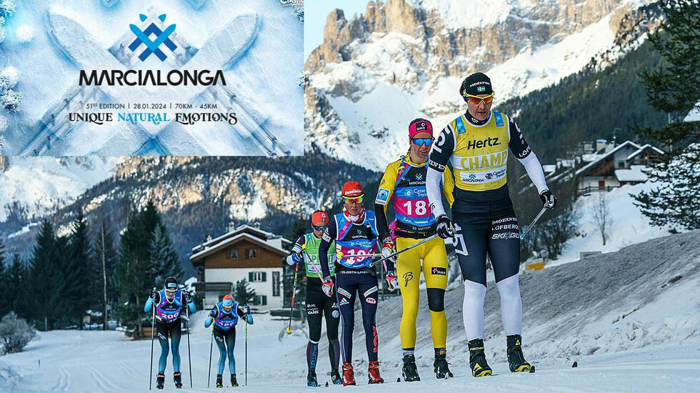 Deltagerne i Marcialonga får en skitur gjennom noen av de vakreste alpelandskap. (Foto: arrangøren)