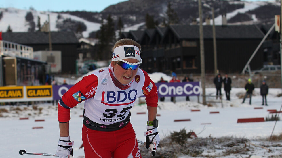 Marthe Kristoffersen tok hele 15 NM-medaljer i sin aktive karriere som varte fram til 2018. Her ser vi henne under åpningsrennet på Beitostølen i 2013. (Foto: Kjell Vigestad)