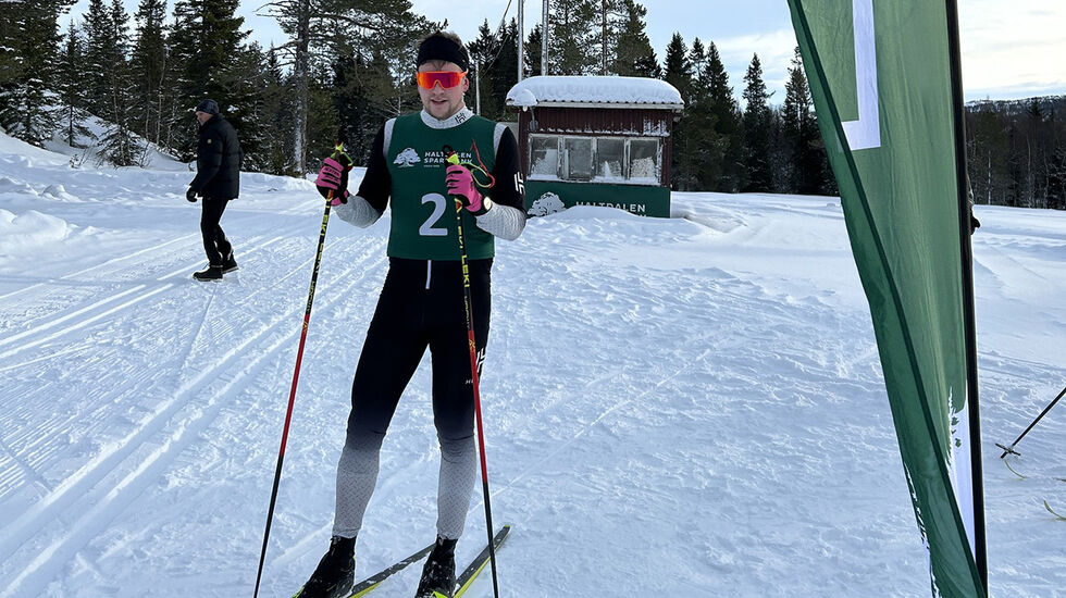 Even Moholt fra Ålen IL vant herreklassen i årets utgave av Aunegrenda Rundt. (Foto: Arrangøren)