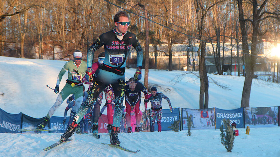 Åsmund Heir (startnummer 46) ble til slutt nummer 8. Henrik Sollie, med startnummer 46, ble nummer 5. (Foto: Bygdø idrettslag)