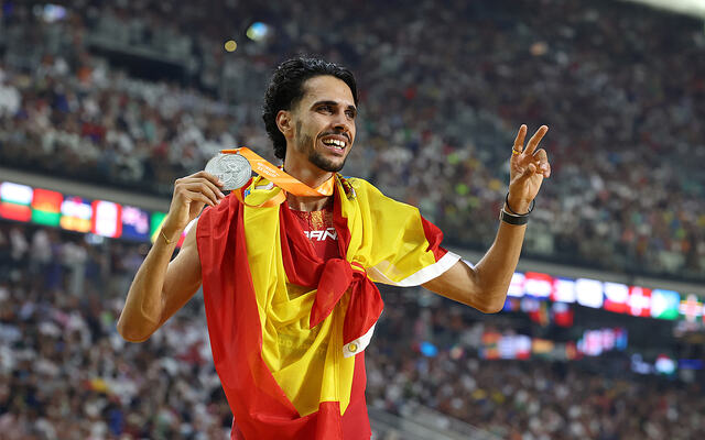 Mohamed Katir tok sølvmedaljen på 5000 meter i VM i fjor. (Foto: Arne Dag Myking)