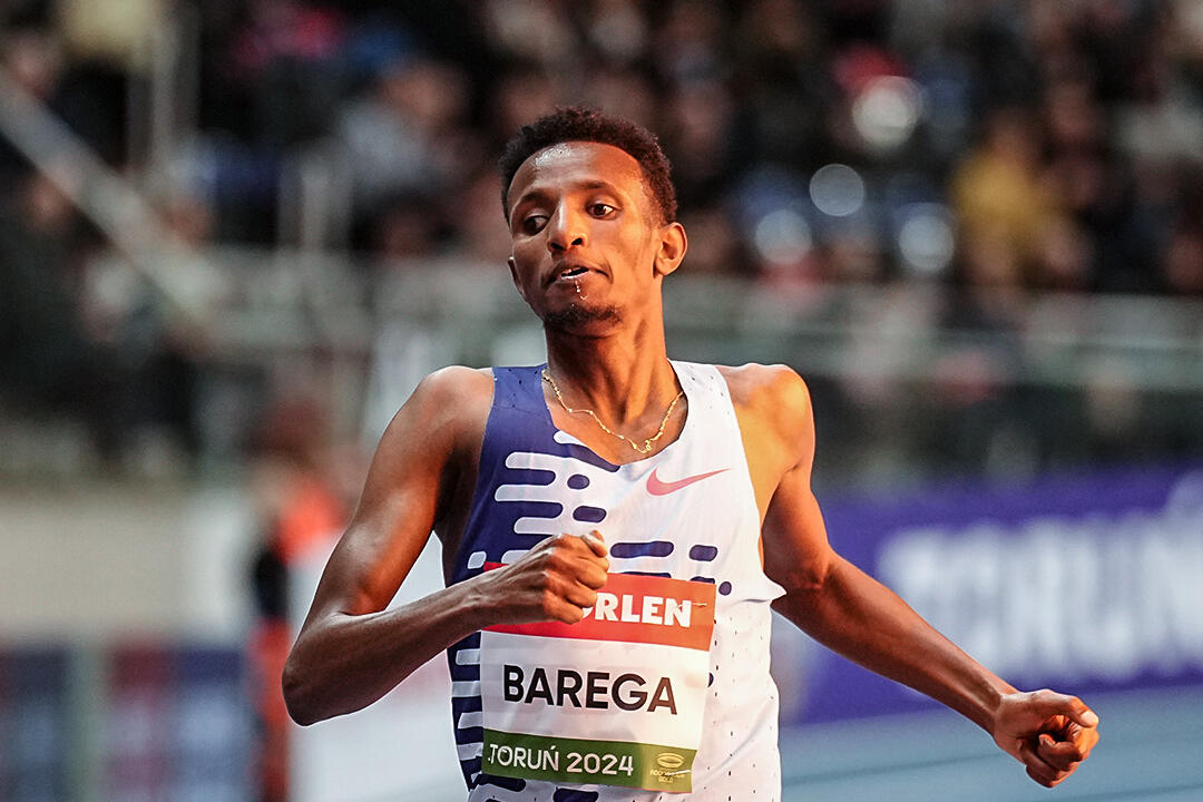 Selemon Barega viser prov på svært god form i starten av OL-året 2024. (Foto: World Athletics)