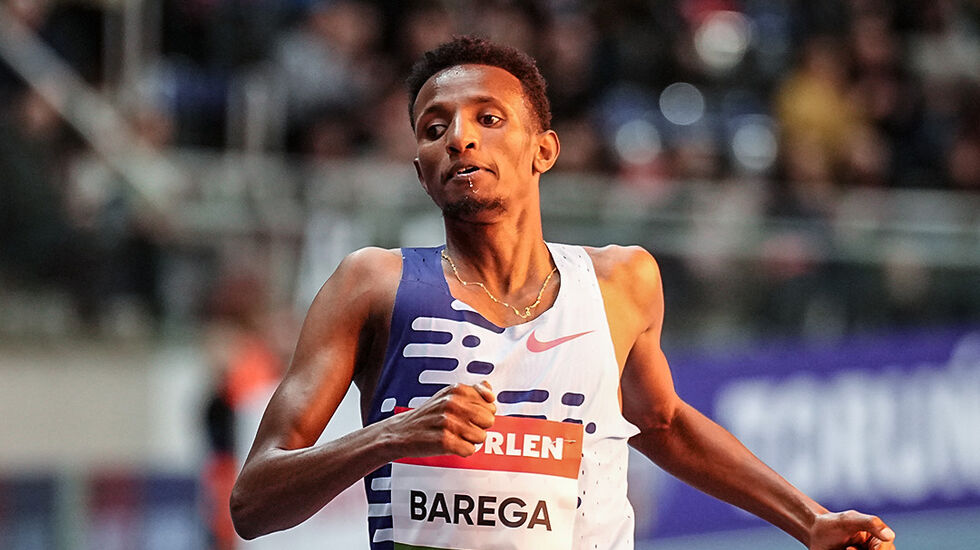 Selemon Barega viser prov på svært god form i starten av OL-året 2024. (Foto: World Athletics)