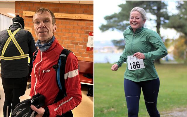 Vinnerne av det 5. løp i vinterkarusellen på Hamar, Jo Reistad og Marte Ihrstad. (Foto: Pål-Erik Langøigjelten/Rolf Bakken)