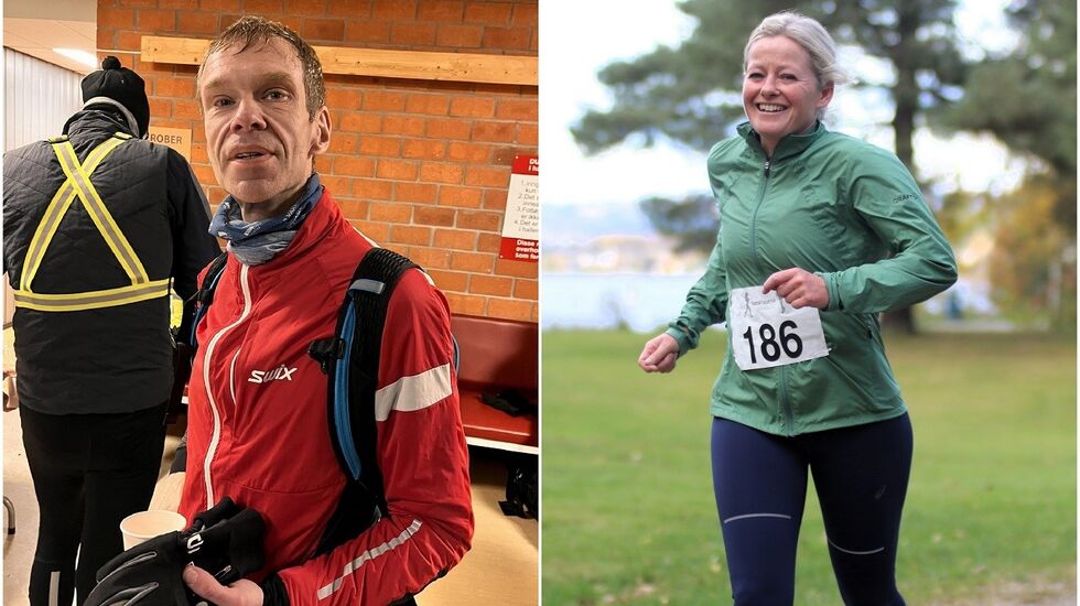 Vinnerne av det 5. løp i vinterkarusellen på Hamar, Jo Reistad og Marte Ihrstad. (Foto: Pål-Erik Langøigjelten/Rolf Bakken)