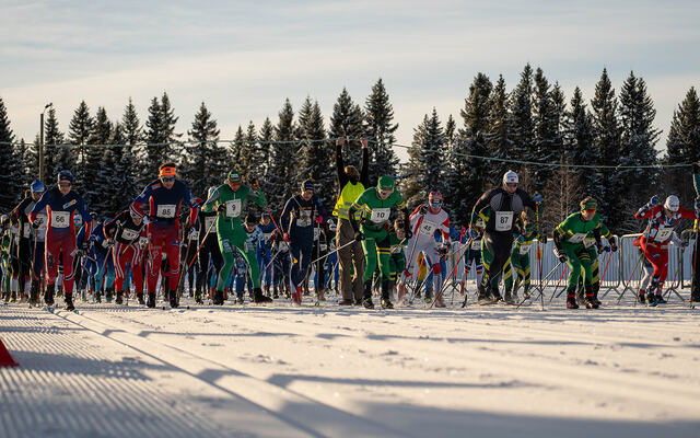 Av de totalt 303 som fullførte Marka Rundt i år var det 242 på 40 km i konkurranseklassen. (Alle foto: Leonie Richarz/NTNUI (CC BY 4.0))