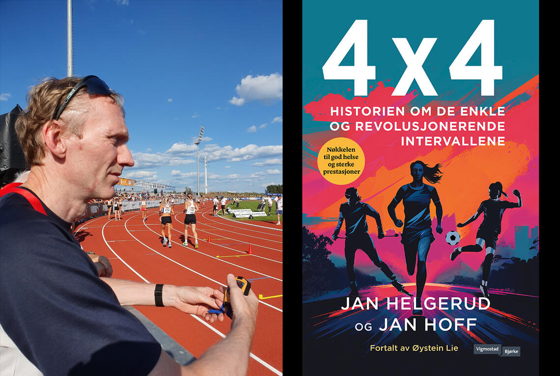 Bjarne Vad Nilsen har kritiske bemerkninger til det faglige innholdet i boka om 4 x 4-intervallene. (Foto: privat + Vigmostad Bjørke forlag)