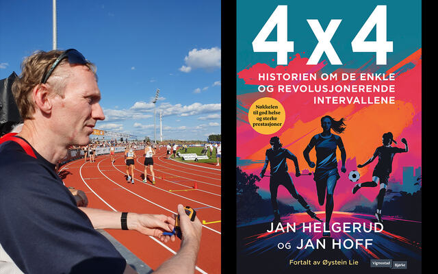 Bjarne Vad Nilsen har kritiske bemerkninger til det faglige innholdet i boka om 4 x 4-intervallene. (Foto: privat + Vigmostad Bjørke forlag)