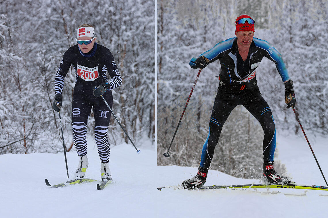 Vilde Elisabet Flatland og Vebjørn Ryen var sterkest under Gaustaløpet 2024. (Foto: Per Ivar Jaksland)