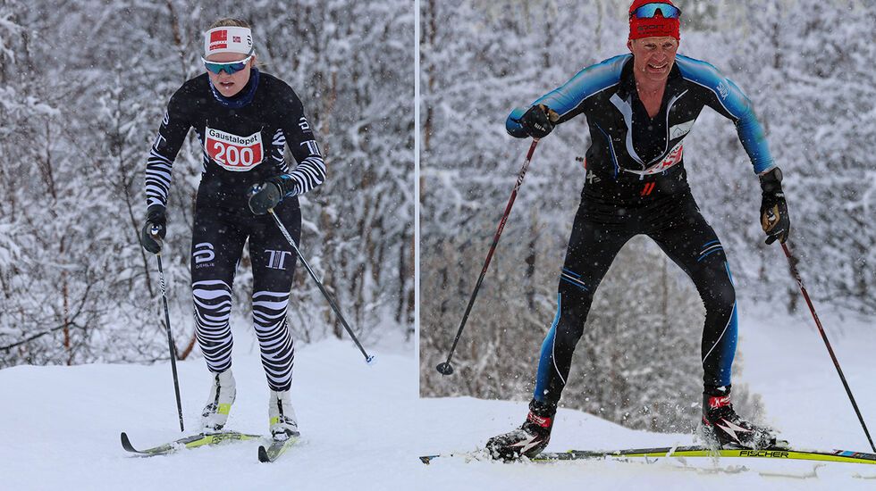 Vilde Elisabet Flatland og Vebjørn Ryen var sterkest under Gaustaløpet 2024. (Foto: Per Ivar Jaksland)