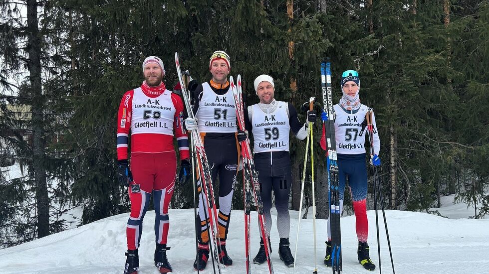 Tetkvartetten etter endt dyst i Engerneset (fra venstre): Ivar Indby, Tore Stengrundet, Vegar Lans Pedersen og Julian Paula. (Foto: Siri Anne Stengrundet)