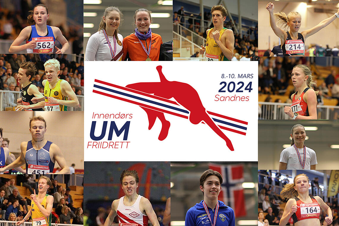 På bildene her ser de noen av dem som kan kalle seg innendørs ungdomsmester på 800 og 1500 meter, etter UM i Sandnes 8. - 10. mars 2024. (Alle foto: Torbjørn Fjellheim/Dag Egil Eliassen)