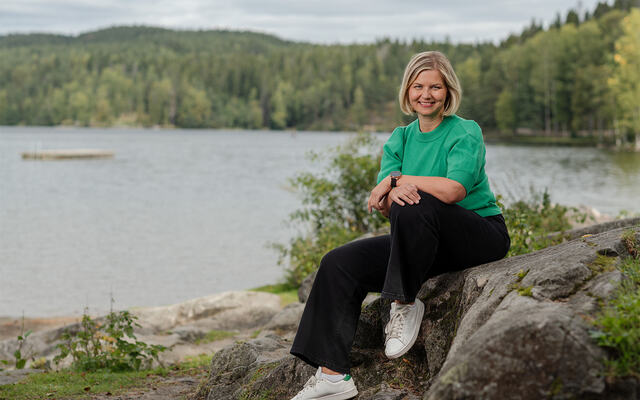 Trening og turer i skog og mark må til for at stortingsrepresentant Guri Melby skal føle bra i hverdagen. (Foto: by Venstre)