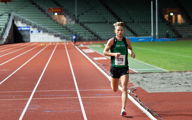 På Bislett: Eivind Øygard spring på høgt nivå enten det handlar om bane-, gate- eller terrengløp. (Foto: Samuel Hafsahl)