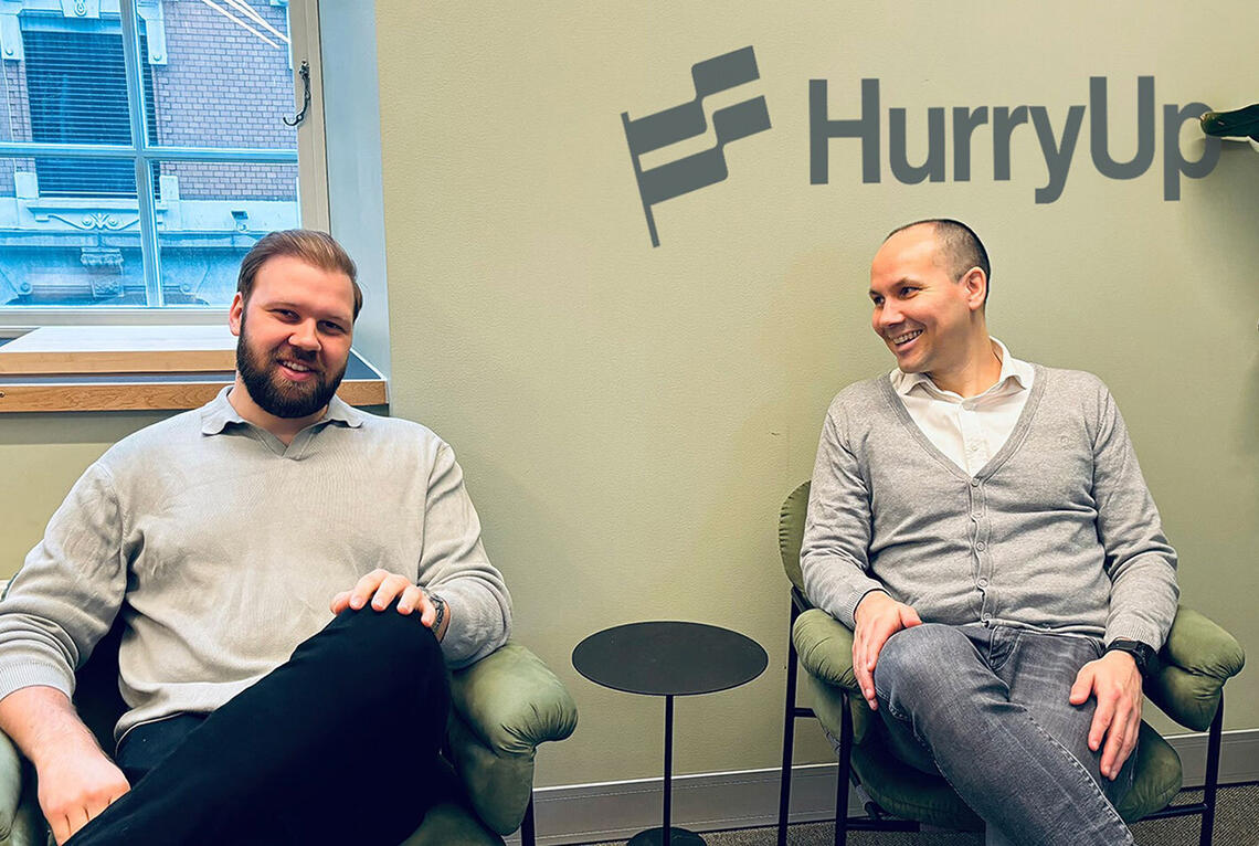 Eirik Fjellaksel, daglig leder i digitalbyrået Good Morning, tente på ideén til utvikler i samme selskap, Marius Ylven Westgaard. Nå har de sammen bygget tjenesten HurryUp. 