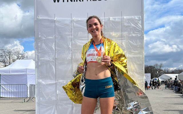 Sigrid Jervell Våg var godt fornøyd med 5. plass og pers i Warszawa. (Foto: Privat)