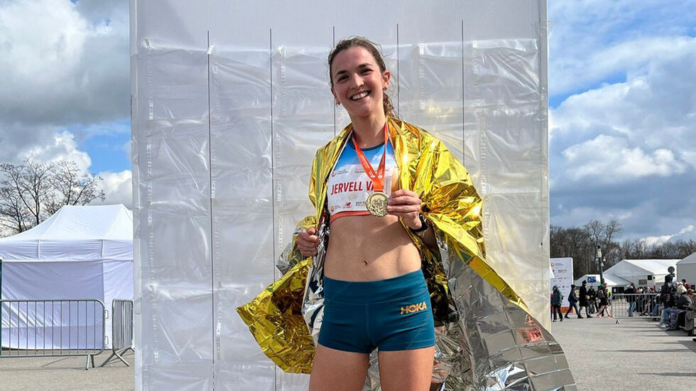 Sigrid Jervell Våg var godt fornøyd med 5. plass og pers i Warszawa. (Foto: Privat)
