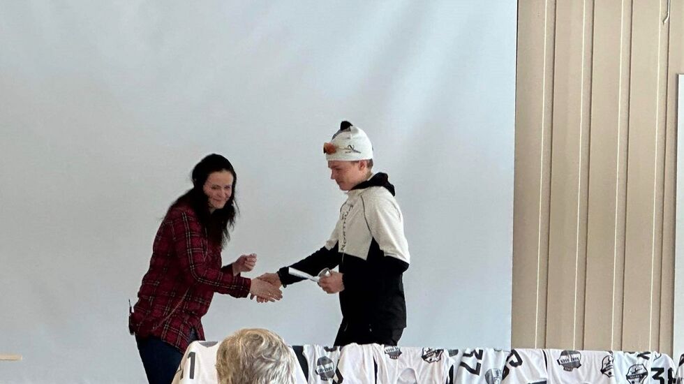 Kristian Moen Bonden var sterkest i spurten og tok førstepremien i Munksjørennet palmesøndag. (Foto: Helge Bonden)