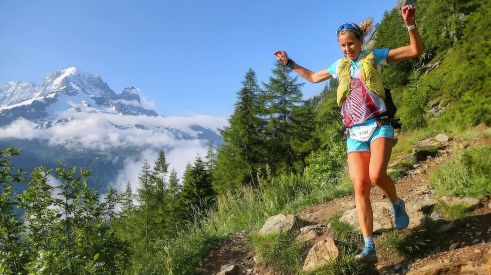 Therese Sjursen i sitt rette element, i Chamonix, i fjellet (Foto: Privat)