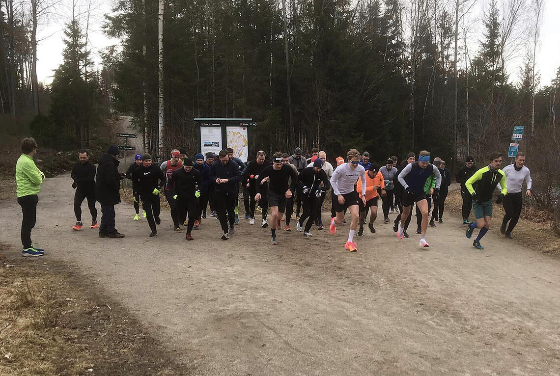 43 deltakere stilte til start i årets første løp i Borredalen Rundt. (Foto: arrangøren)