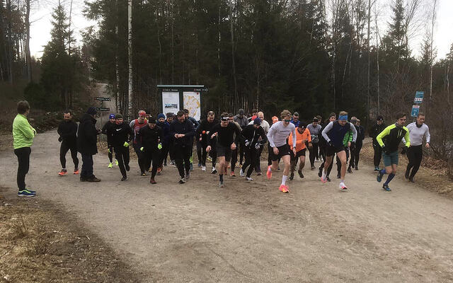 43 deltakere stilte til start i årets første løp i Borredalen Rundt. (Foto: arrangøren)