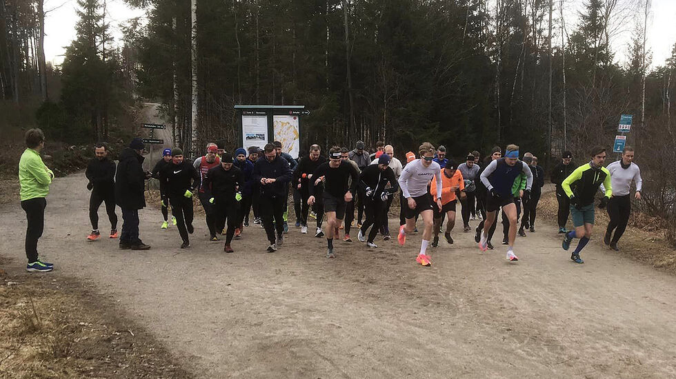 43 deltakere stilte til start i årets første løp i Borredalen Rundt. (Foto: arrangøren)