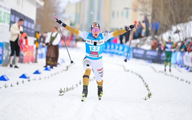 Magni Smedås kunne juble igjen etter et knallsterk avslutning i Summit 2 Senja. (Foto: Reichert/Nordic Focus)