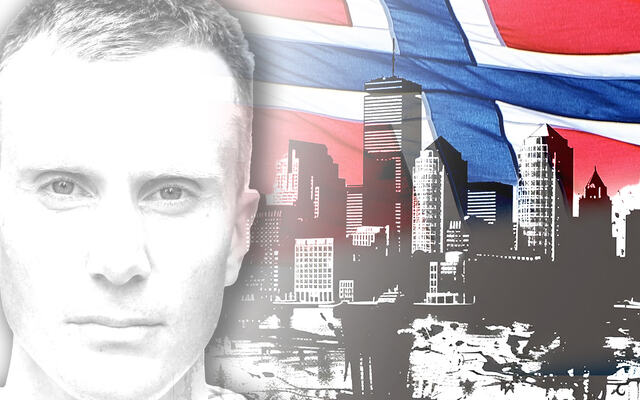 Sondre Nordstad Moen var en av mange norske løpere i Boston. (Foto av Sondre: Arne Dag Myking. Illustrasjon: Tom-Arild Hansen)