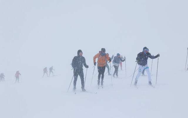 Skarverennet 2024 avbrytes på grunn av dårlige værforhold. (Foto: Arne Dag Myking)