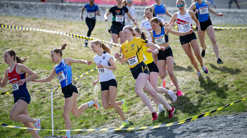 Bjerkebanen byr på ei variert løype med gras og grus som underlag. (Foto: Samuel Hafsahl)