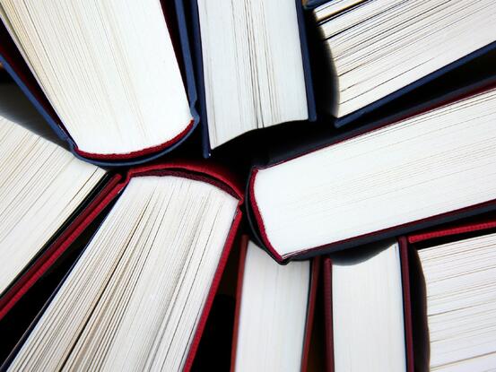 Bøker, perm mot perm. Bildet er hentet fra Pixabay.