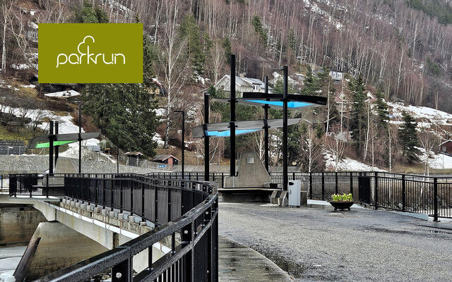 Loftsgardsbrua Parkrun på Otta blir den åttende plassen i Norge der det arrangeres parkrun. (Foto: arrangøren)