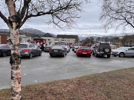 biler på parkeringsplass