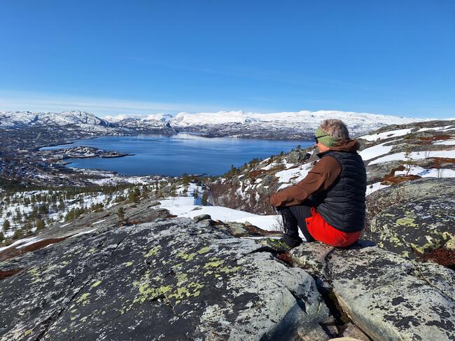 Dette er et utsiktsbilde fra Komsa-toppen