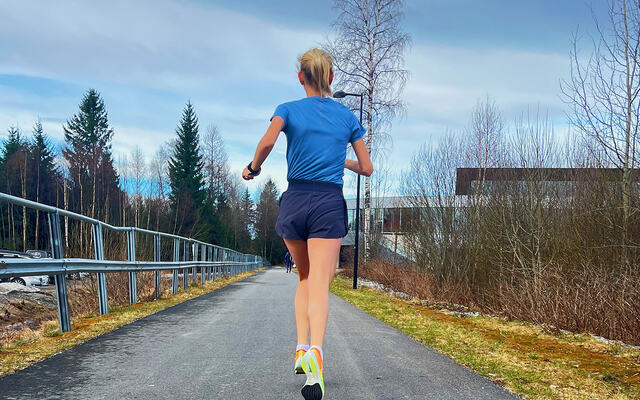 Alt har heller ikke i vår gått på skinner for Frida Byfuglien, men hun er bestemt på ikke å gi seg. (Foto: privat)