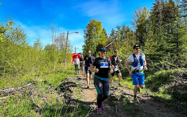 Løypa bestod stort sett av smale tekniske stier og litt traktorveier. (Foto: Camilla Wulff Bergland)