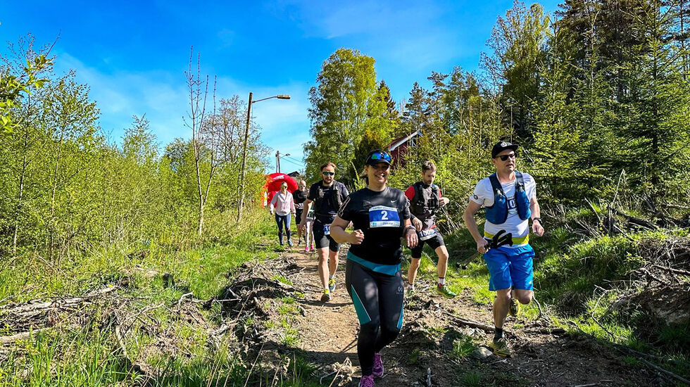 Løypa bestod stort sett av smale tekniske stier og litt traktorveier. (Foto: Camilla Wulff Bergland)