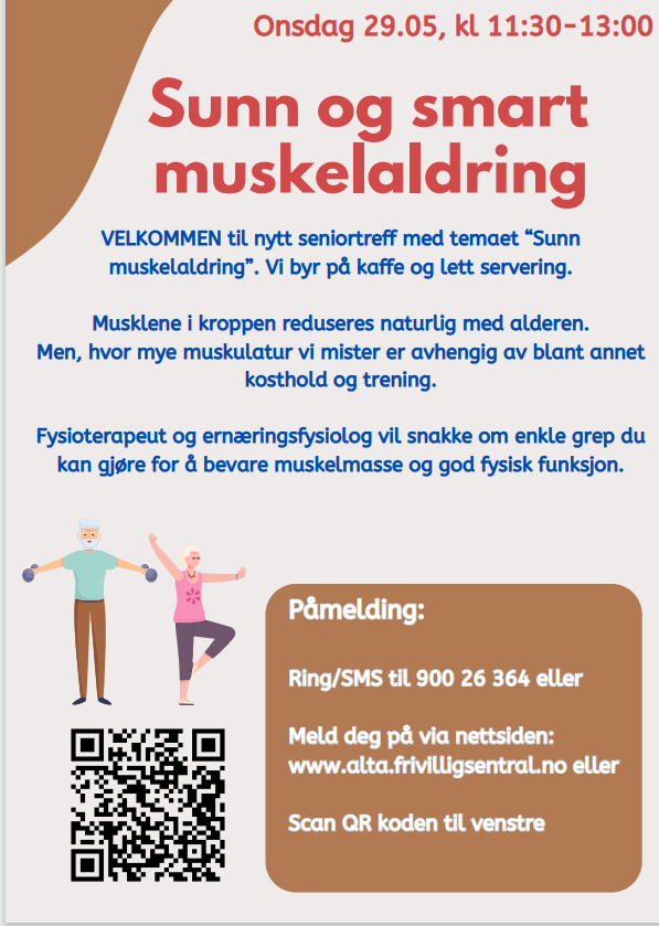 plakat med invitasjon til seniortorg