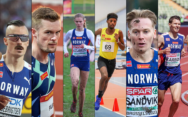 Blant norske eliteutøvere som konkurrerte i utlandet i helga fant vi Henrik og Filip Ingebrigtsen, Malin Hoelsveen, Abullahi Dahir Rabi, Fredrik Sandvik og Tom Erling Kårbø. (Foto: Arne Dag Myking + Samuel Hafsahl)